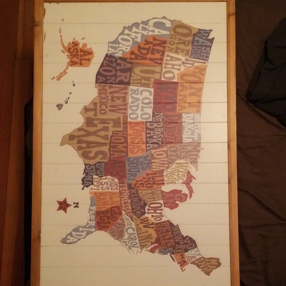 Vintage Hand painted map